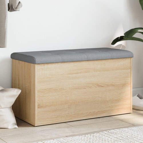 Opbevaringsbænk Sonoma eg 82x42x45 cm konstrueret træ