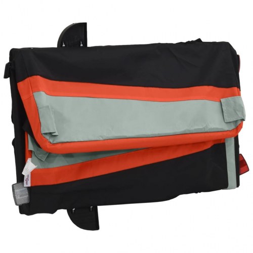 Cykelanhænger 30 kg - jern, sort/orange