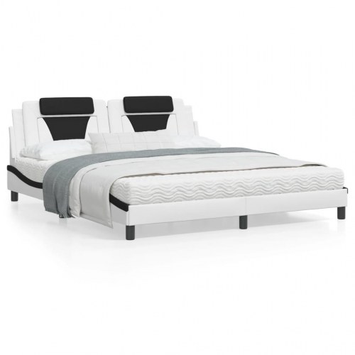 Sengeramme Viana 180 x 200 cm uden madras - hvid/sort