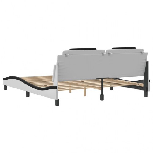 Sengeramme Viana 180 x 200 cm uden madras - hvid/sort