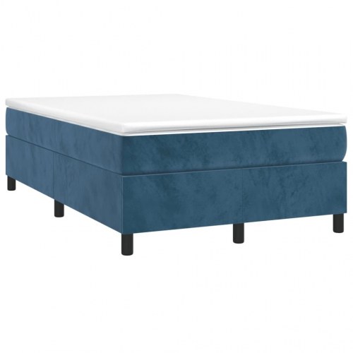 Boxspring sengeramme i fløjl 120 x 200 cm - mørkeblå