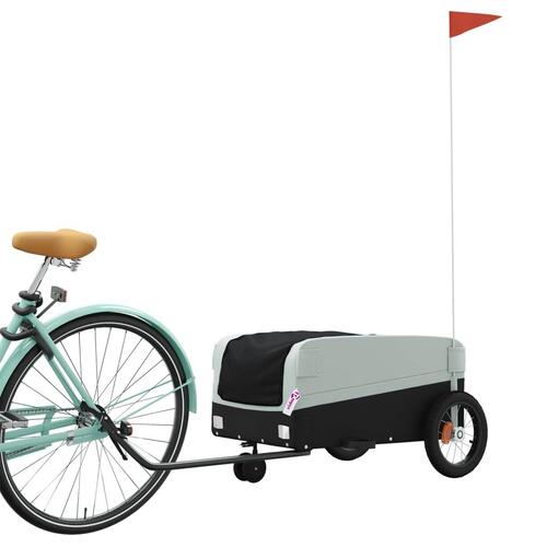 Cykelanhænger 30 kg jern sort og grå