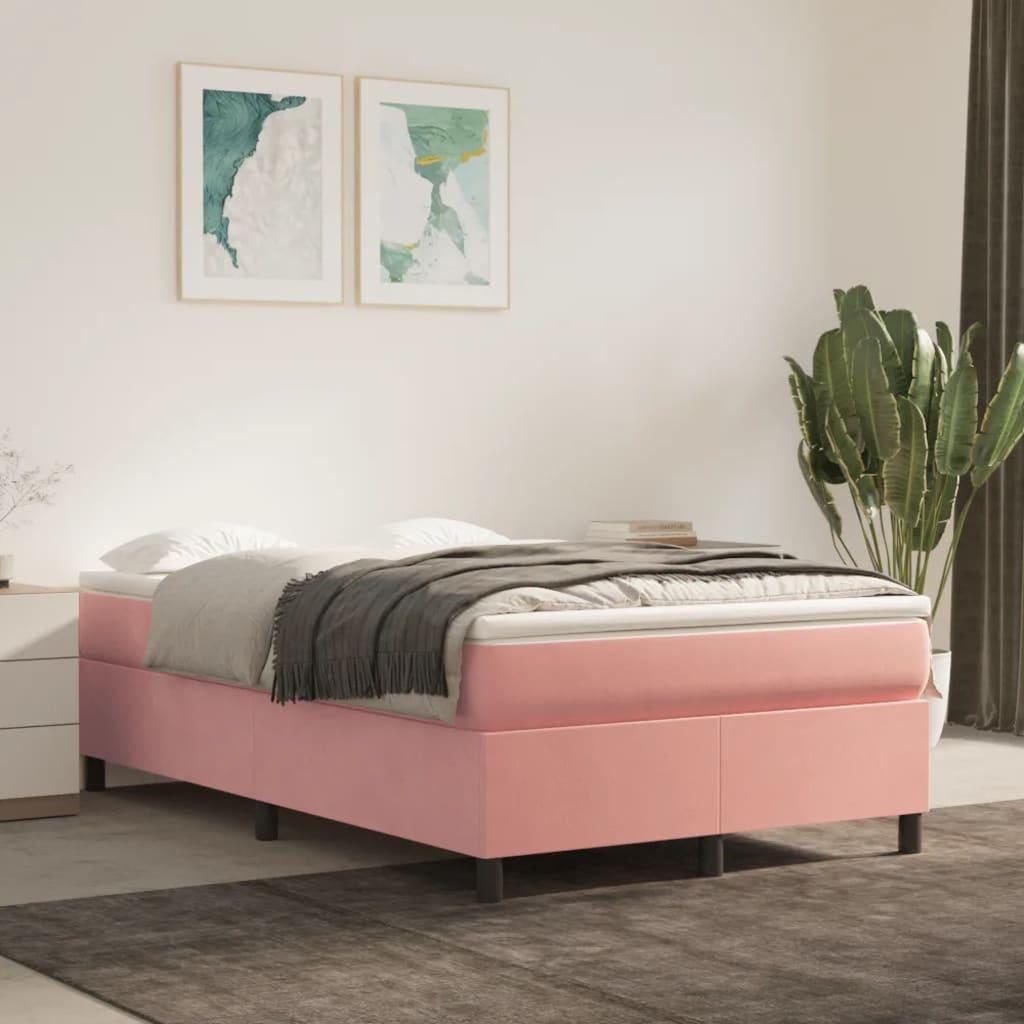 Sengeramme 120x200 cm fløjl pink