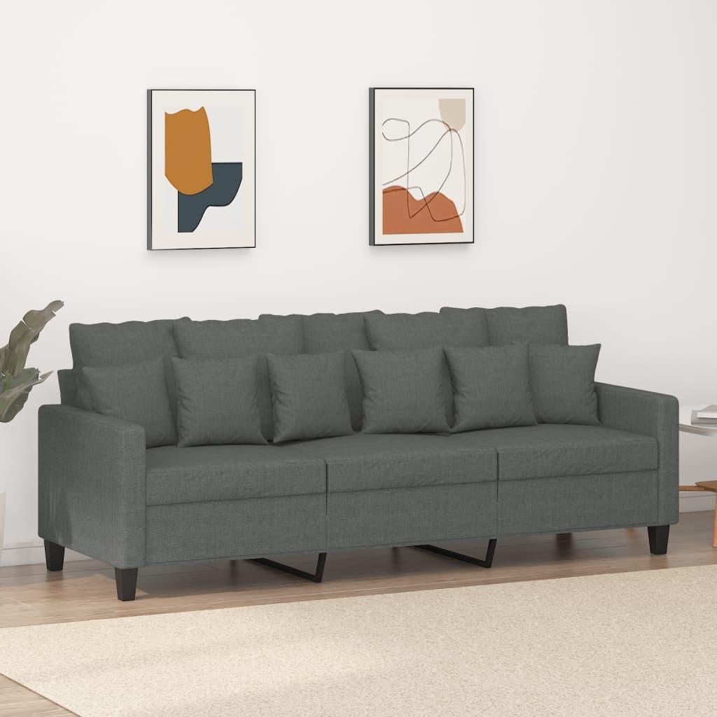 3-Personers Sofa Stof - 180 cm / Mørkegrå