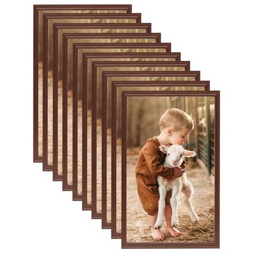 Billedrammer 10 stk. til bord 13x18 cm MDF brun