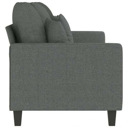 3-personers sofa i stof - mørkegrå, sædebredde 180 cm