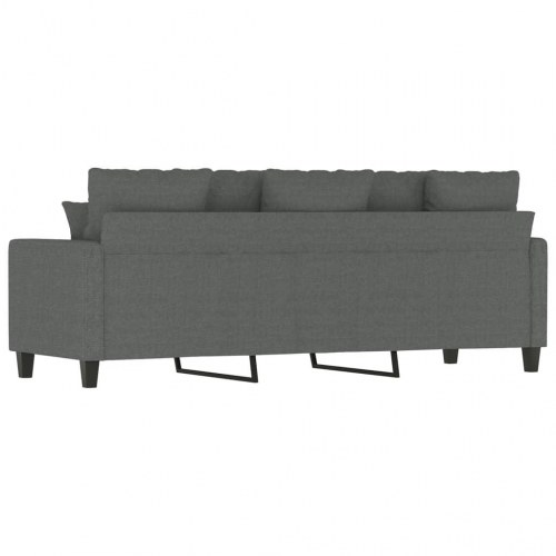 3-personers sofa i stof - mørkegrå, sædebredde 180 cm