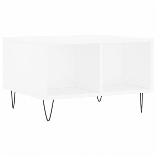 Sofabord 60x50x36,5 cm konstrueret træ hvid