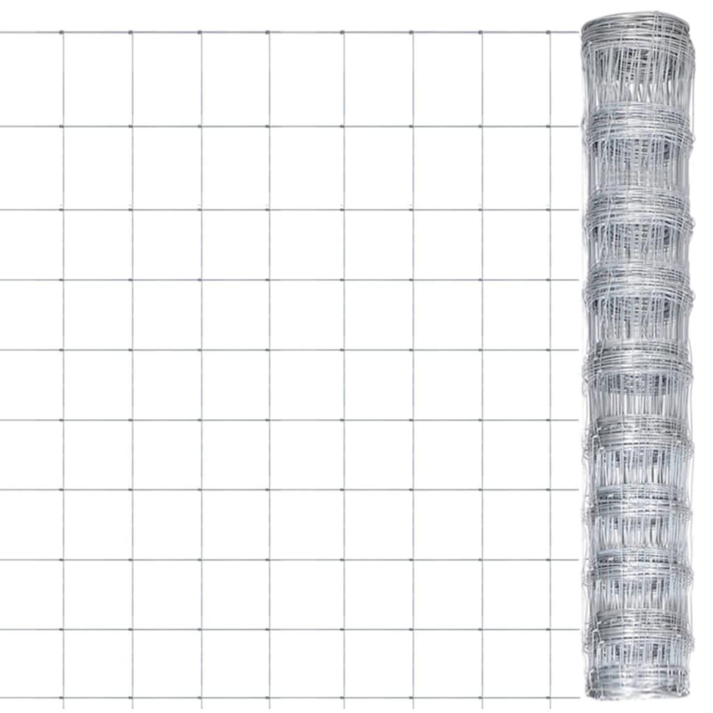 Havehegn 50x1 m galvaniseret stål sølvfarvet