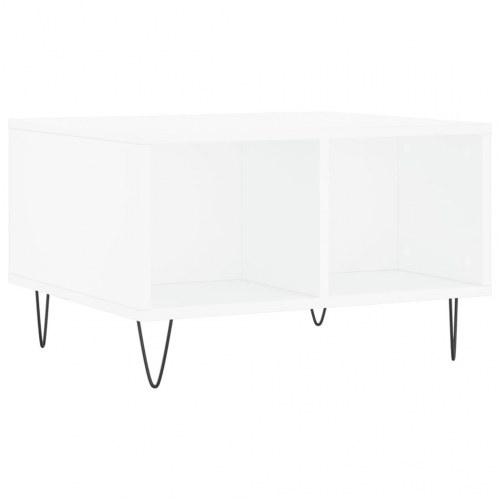 Sofabord 60x50x36,5 cm konstrueret træ hvid