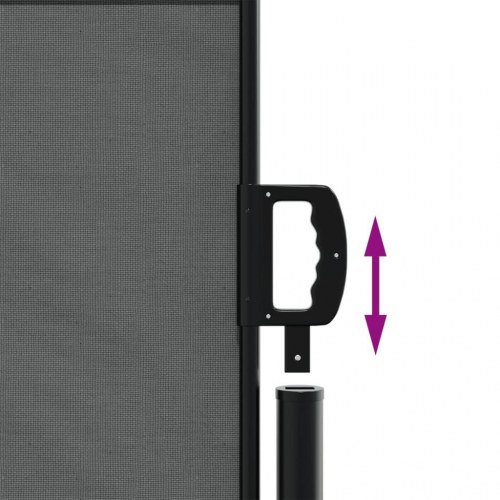 Udtrækkelig sidemarkise antracit 120x500 cm