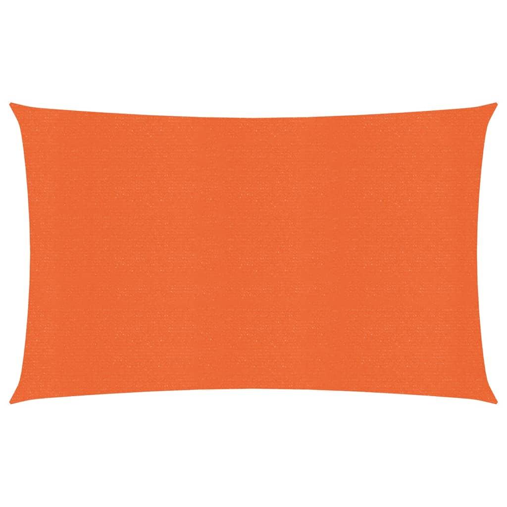 Solsejl 2x4,5 m 160 g/m² HDPE orange