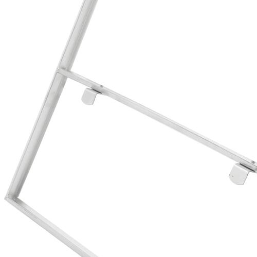 Sandskærm 100 x 60 cm sølvfarvet