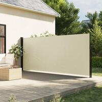 Sidemarkise 160x500 cm sammenrullelig cremefarvet