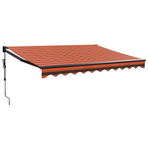 Foldemarkise 3 × 2,5 m med automatisk betjening - orange/brun