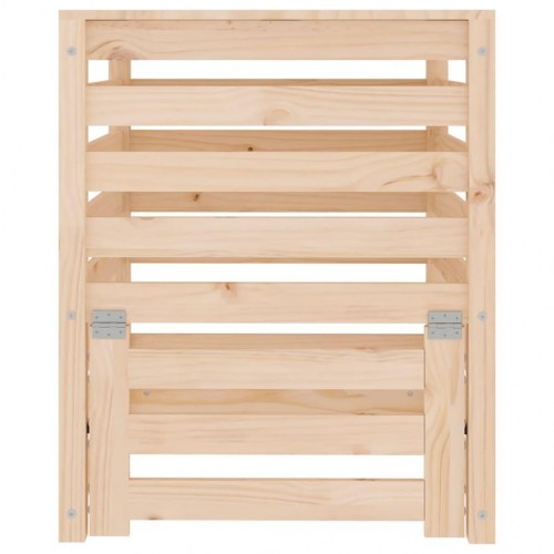 Kompostbeholder i massivt fyrretræ 63,5×63,5×77,5 cm