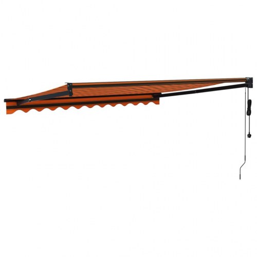 Foldemarkise 3 × 2,5 m med automatisk betjening - orange/brun