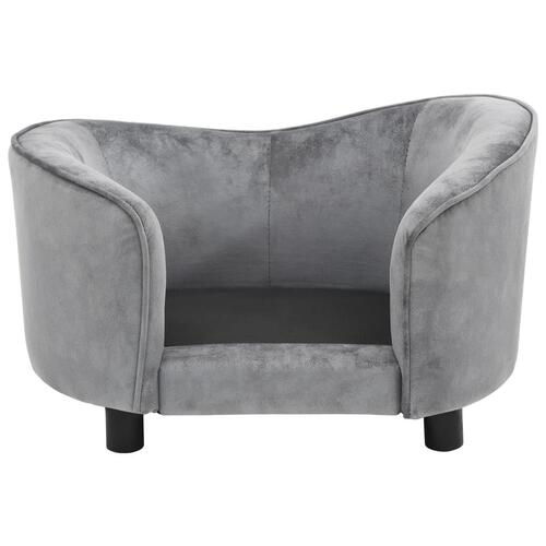 Hundesofa 69x49x40 cm plys grå