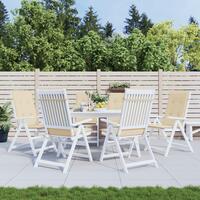 Stolehynder m. høj ryg 6 stk. 120x50x3 cm stof beige