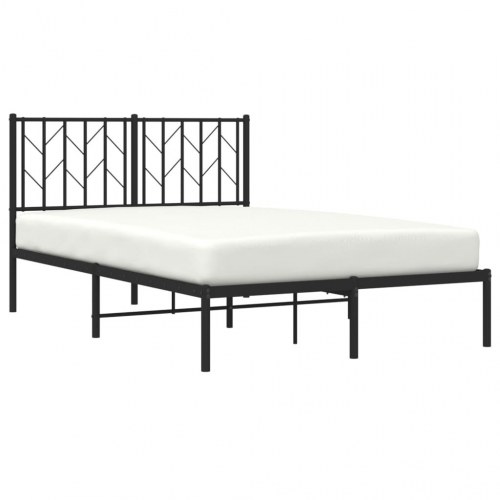 Sengeramme med sengegavl 120x200 cm metal sort