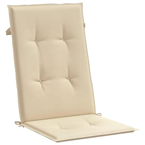 Stolehynder m. høj ryg 6 stk. 120x50x3 cm stof beige