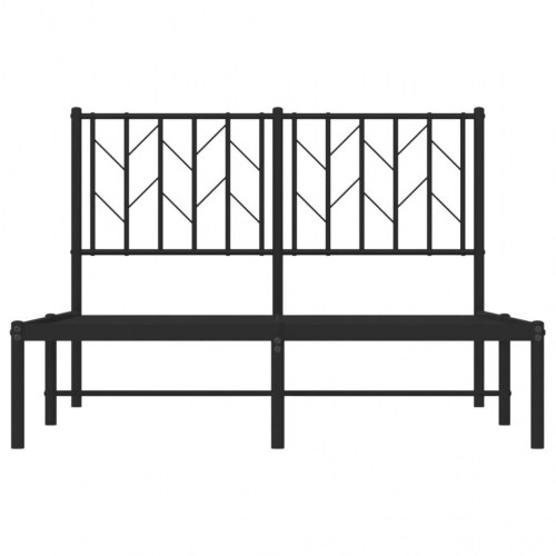 Sengeramme med sengegavl 120x200 cm metal sort