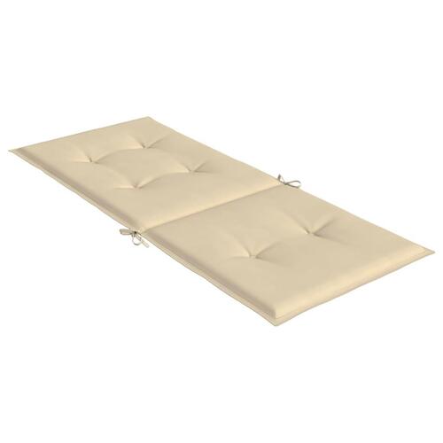 Stolehynder m. høj ryg 6 stk. 120x50x3 cm stof beige