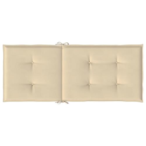 Stolehynder m. høj ryg 6 stk. 120x50x3 cm stof beige