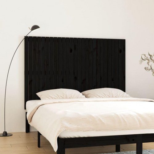 Sengegavl i massivt fyrretræ 166 x 110 cm - sort