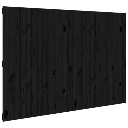 Sengegavl i massivt fyrretræ 166 x 110 cm - sort