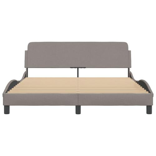 Sengeramme uden madras 160x200 cm stof gråbrun