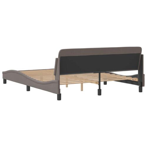 Sengeramme uden madras 160x200 cm stof gråbrun
