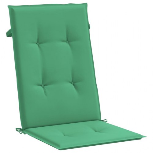 Stolehynder m. høj ryg 6 stk. 120x50x3 cm stof grøn