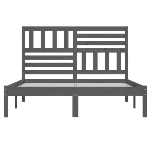 Sengeramme 150x200 cm kingsize massivt fyrretræ grå