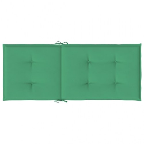 Stolehynder m. høj ryg 6 stk. 120x50x3 cm stof grøn