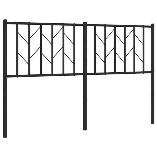 Sengegavl 140 cm metal sort