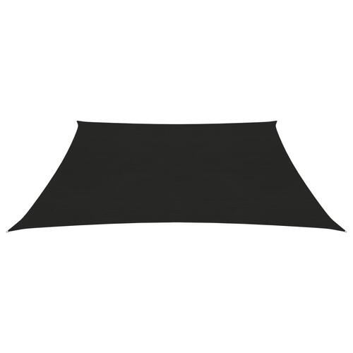 Solsejl 3,6x3,6 m 160 g/m² HDPE sort