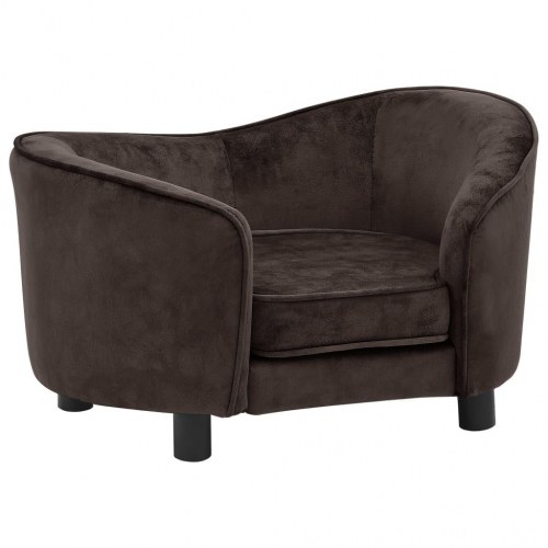 Hundesofa i plys 69 x 49 x 40 cm - brun