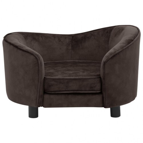 Hundesofa i plys 69 x 49 x 40 cm - brun