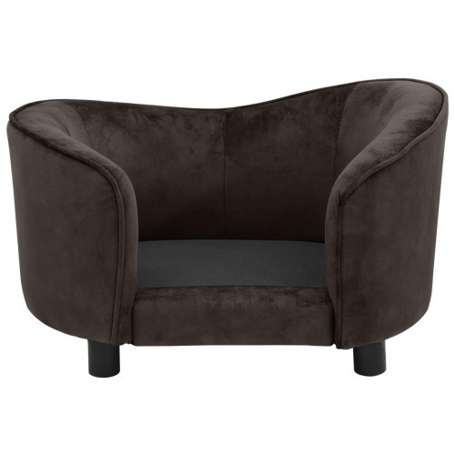 Hundesofa i plys 69 x 49 x 40 cm - brun
