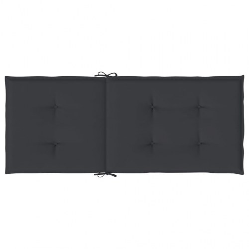 Stolehynder med høj ryg - 6 stk., 120 × 50 × 3 cm, sort stof