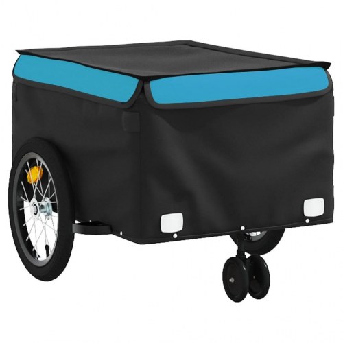 Cykelanhænger 45 kg - jern, sort/blå