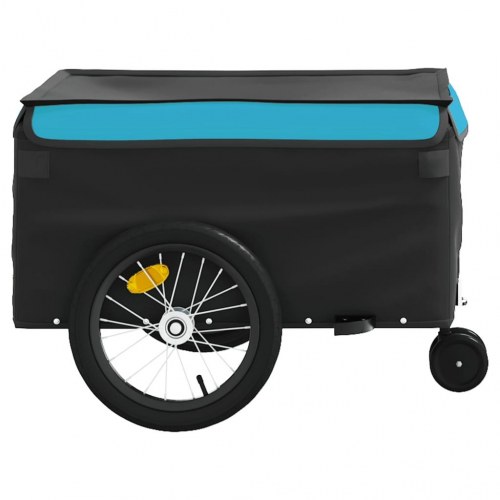 Cykelanhænger 45 kg - jern, sort/blå
