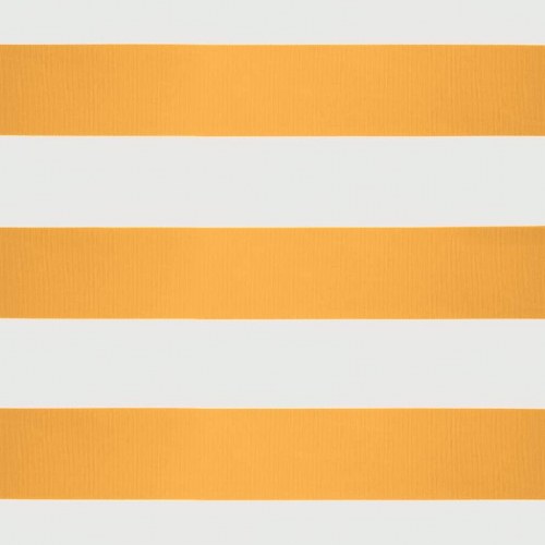 Foldemarkise 5x3 m stof og aluminium gul og hvid