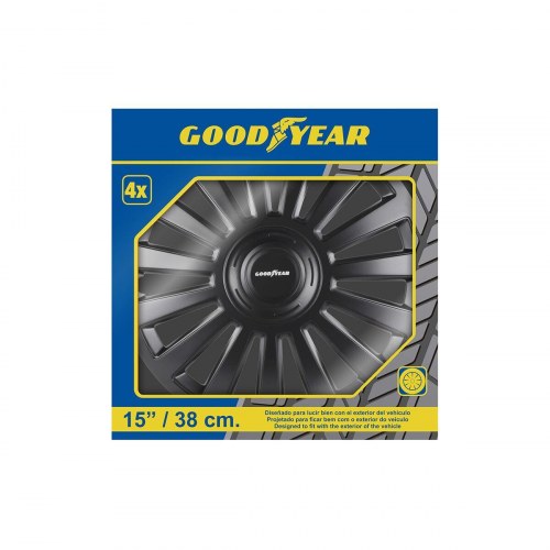 Goodyear MELBOURNE hjulkapsler 15" - sort (sæt á 4)