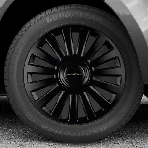 Goodyear MELBOURNE hjulkapsler 15" - sort (sæt á 4)