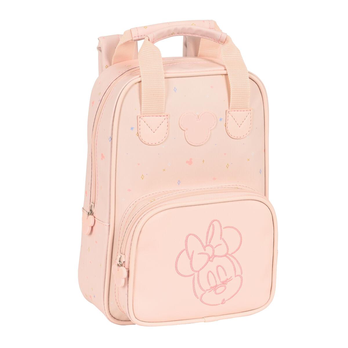 Skoletaske Minnie Mouse Pink 20 X 28 X 8 Cm