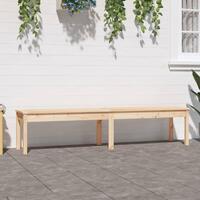 2-personers havebænk 203,5x44x45 cm massivt fyrretræ