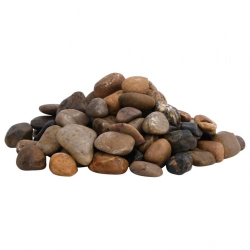 Polerede småsten 10 kg - 2-5 cm, flerfarvet akvariepynt