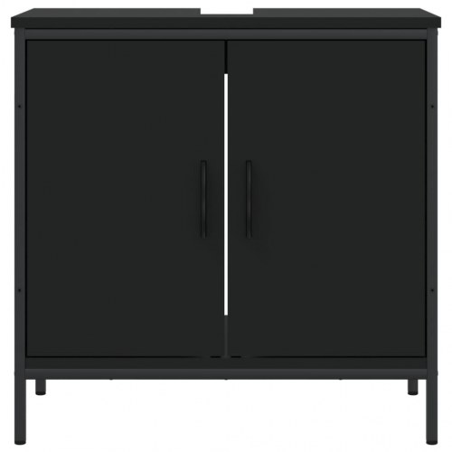 Underskab til håndvask 60x30x60 cm konstrueret træ sort
